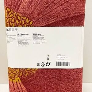 Red and Yellow Floral Blanket
